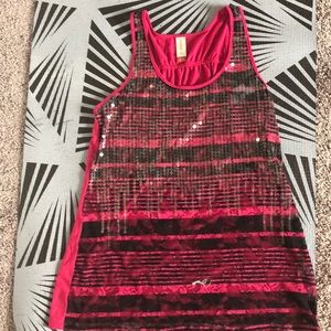 A cute pink, sleeve less top